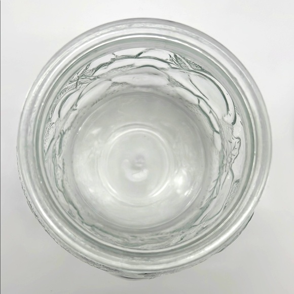 Libbey Orchard Clear Glass Embossed Country Fruit Vintage Canister Cookie Jar - Picture 6 of 11